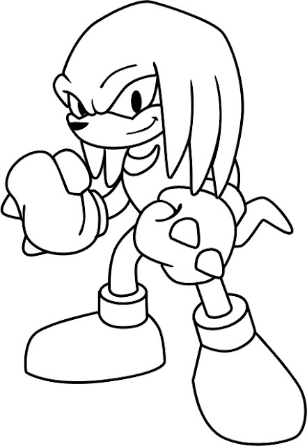 Kumpulan Gambar Mewarnai Tokoh Kartun Sonic the Hedgehog 