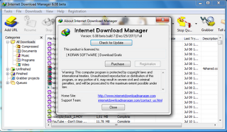 Picture showing Registered IDM 6.08 Beta Build 7