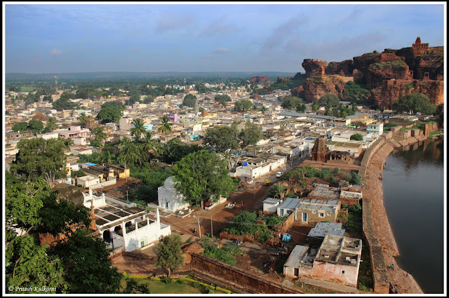 Badami view from Cave