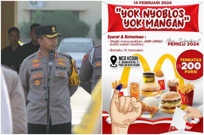 Asyik! Warga Kediri Ditraktir Mie Gacoan dan McD Gratis Usai Nyoblos, Begini Syaratnya