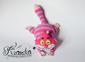 Krawka: Cheshire cat crochet pattern inspired by Disney's Alice in Wonderland. Pattern by Krawka