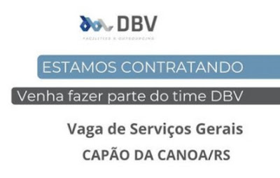 Vaga para SERVIÇOS GERAIS em Capão da Canoa