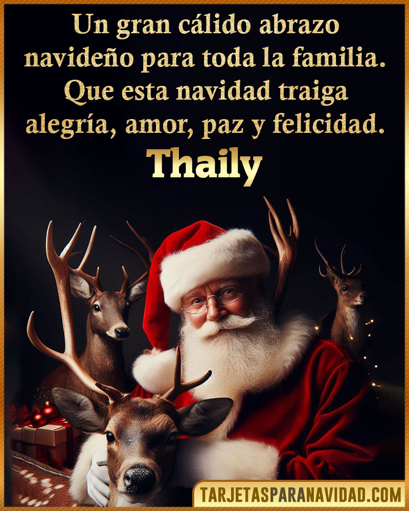 Tarjetas Navideñas personalizadas para Thaily