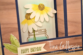 scissorspapercard, Stampin' Up!, Daisy Delight, Sunshine Sayings, Jar Of Love, Wood Textures DSP, Bridge Fold Card