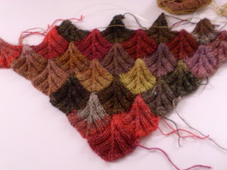 modular knitted shawl