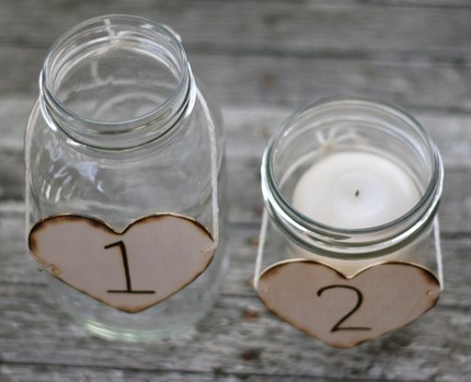 20 Wedding Centerpiece Table Number Charms Engraved Wood Hearts Rustic 
