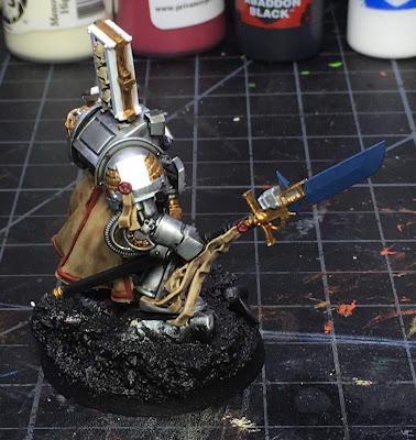 Grey Knight Brother Captain WIP right side more base colors blocked in