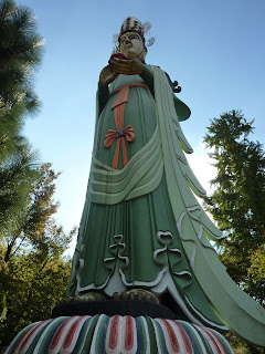 Giant 15 meter tall statue of Kannon, the Goddess of mercy at the Kosanji Temple