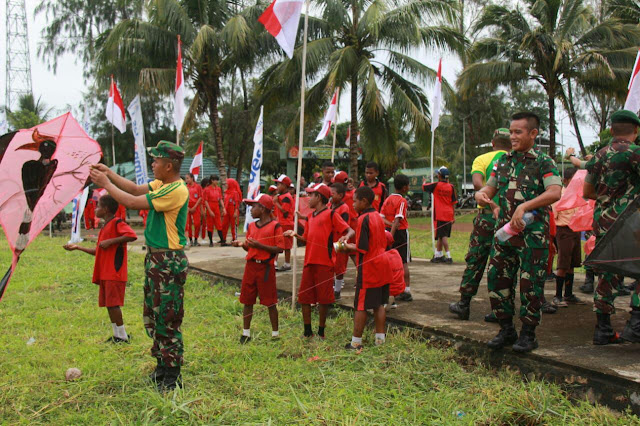  Wujudkan Cita-Cita Anak Di Perbatasan, Kostrad Gelar Festival Layang-Layang 