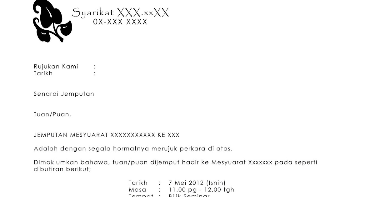 Format Surat Rasmi Upm - Rasmi F