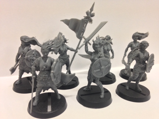 Shieldwolf Miniatures: Plastic Fantasy Shieldmaidens and Rangers