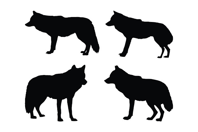Wolf full body silhouette collection free download
