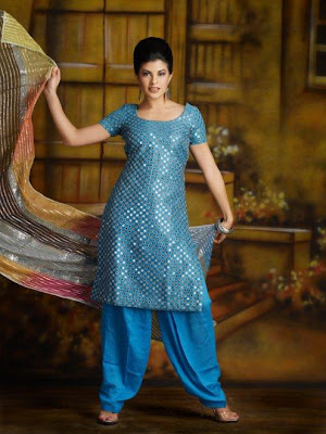 neck designs for salwar kameez. Moonlight sequined Kameez