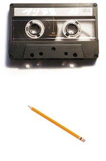 a mix tape and a pencil