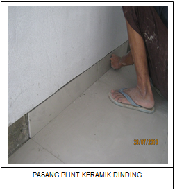 Langkah langkah pelaksanaan Pekerjaan Plint  Keramik  