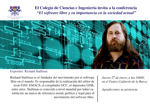 El software libre y su importancia en la sociedad actual, conferencia por Richard Stallman