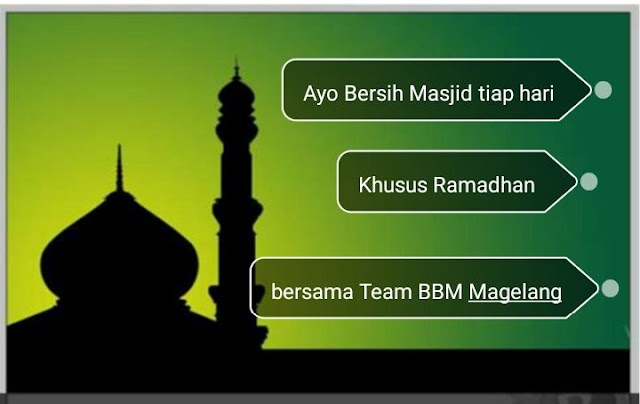 Jadwal Bersih-bersih Masjid setiap hari pekan ke-2 Ramadhan 1439 H.