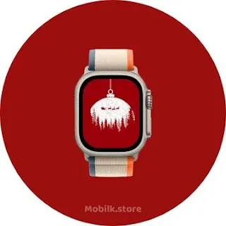 عيد الميلاد في الهواء وجه Apple Watch