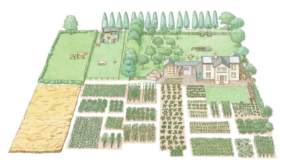 Even on a small 1-acre farm, you can create a self-sufficient 