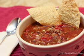 serve taco soup with tortilla chips