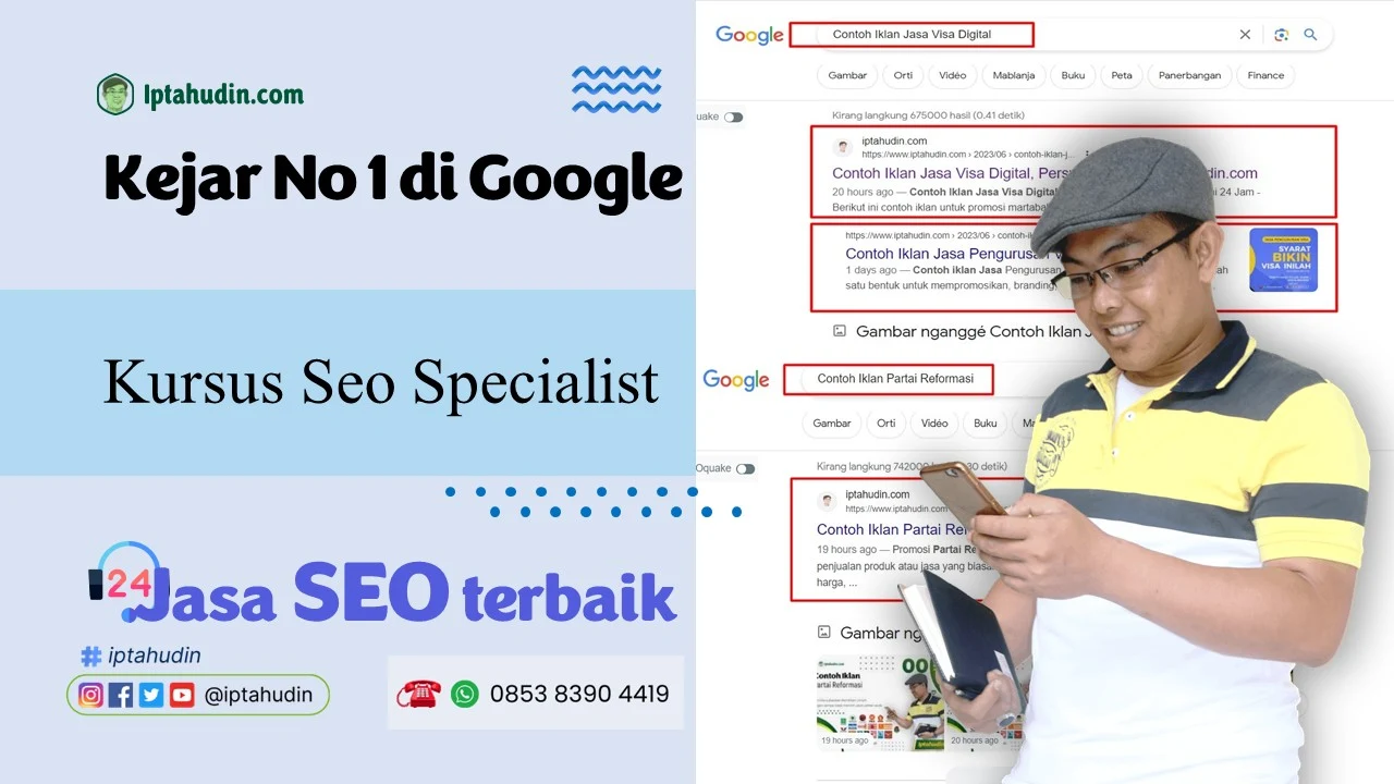 Terima Kursus SEO Specialist untuk Pemula Bersama Iptahudin