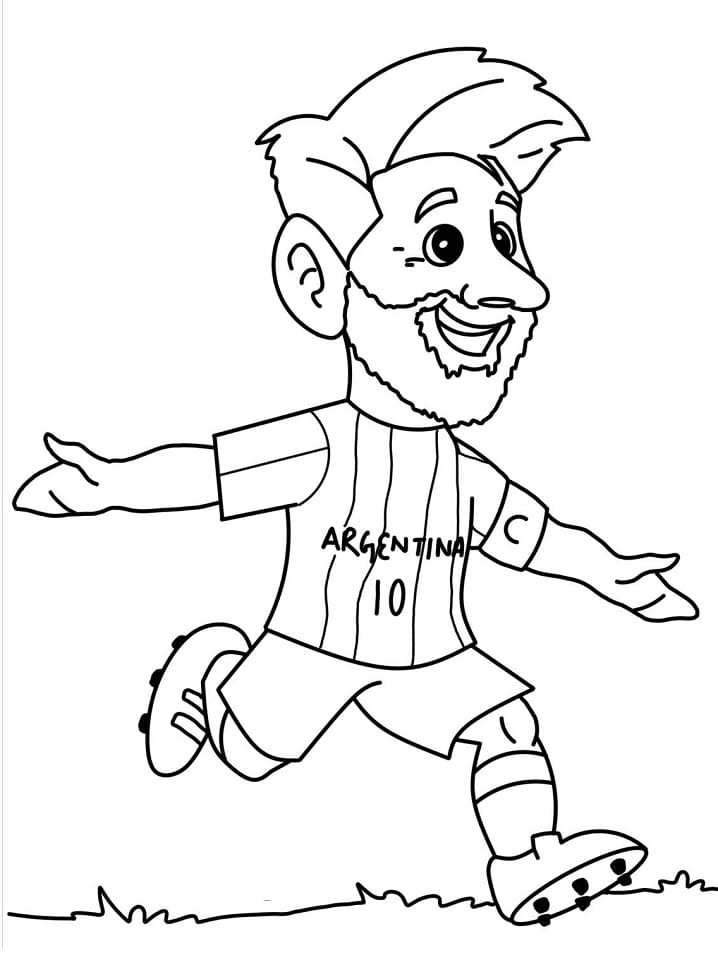 Top 5 Messi coloring pages