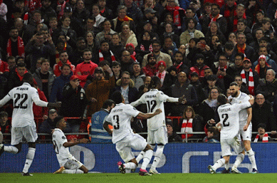 Les joueurs du Real Madrid en pleine célébration