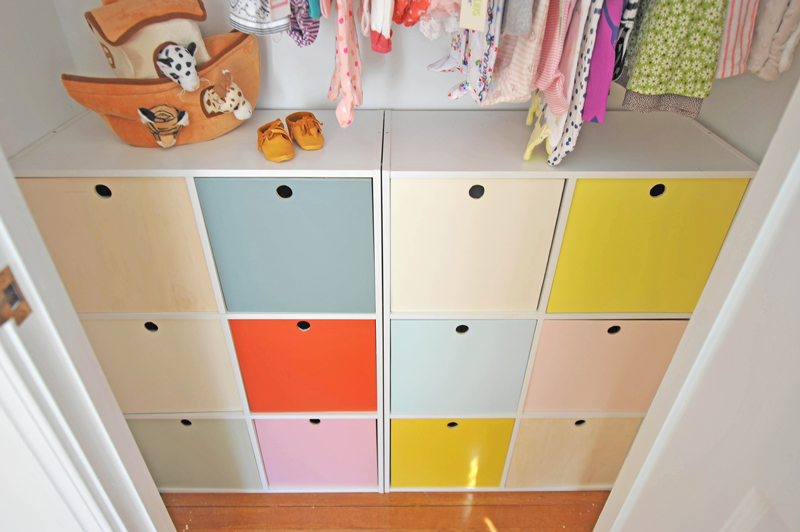DIY Cube Nursery Closet Storage Organizer
