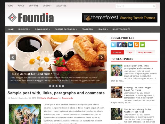 Foundia Blogger Template