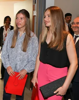 Princess Leonor and Infanta Sofia traveled to London