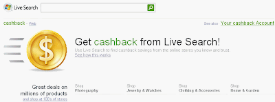 Microsoft Live Search Cashback