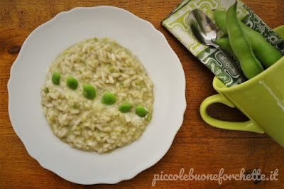 foto Ricetta risotto con fave fresche e pecorino per bambini