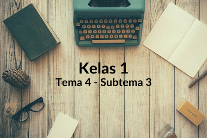 Soal Kelas 1 Tema 4 Subtema 3 dan Kunci Jawaban