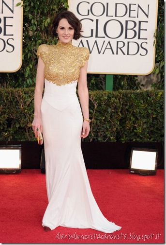 Michelle Dockery in Alexandre Vauthier at the Golden Globes, January 13th