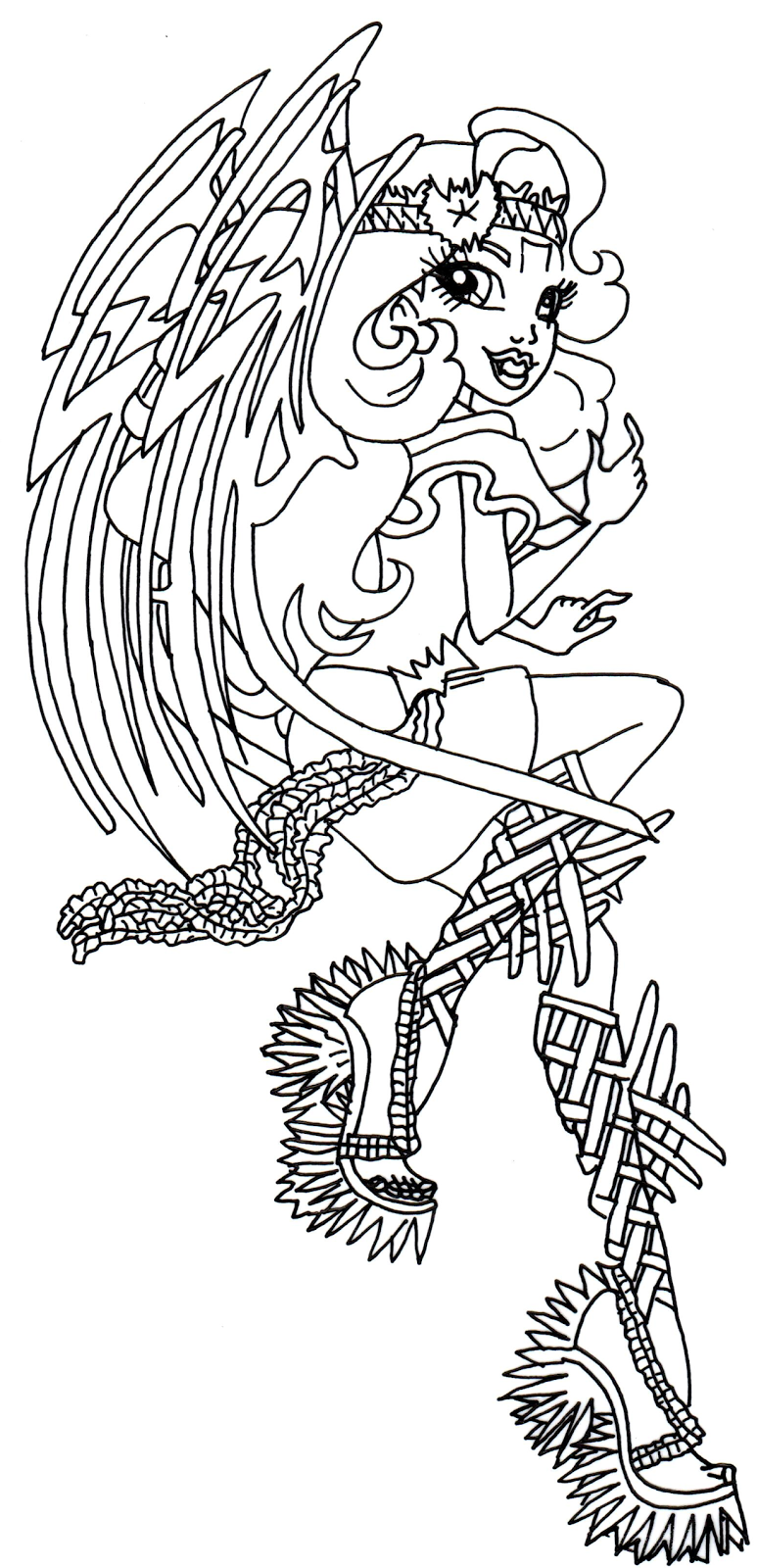 Batsy Claro Monster High Coloring Page