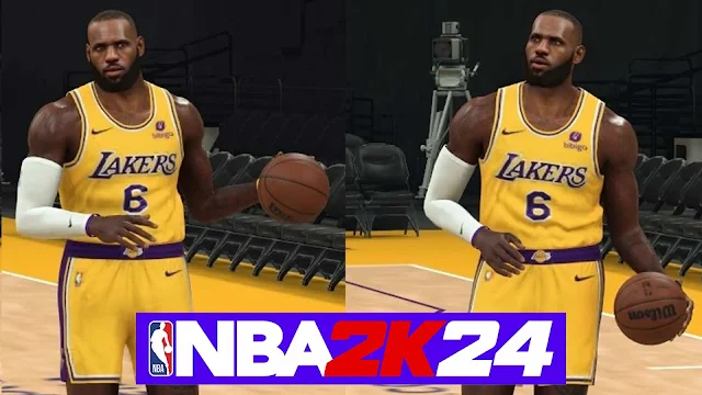 NBA 2K24 LeBron James Cyberface & Body Update V2