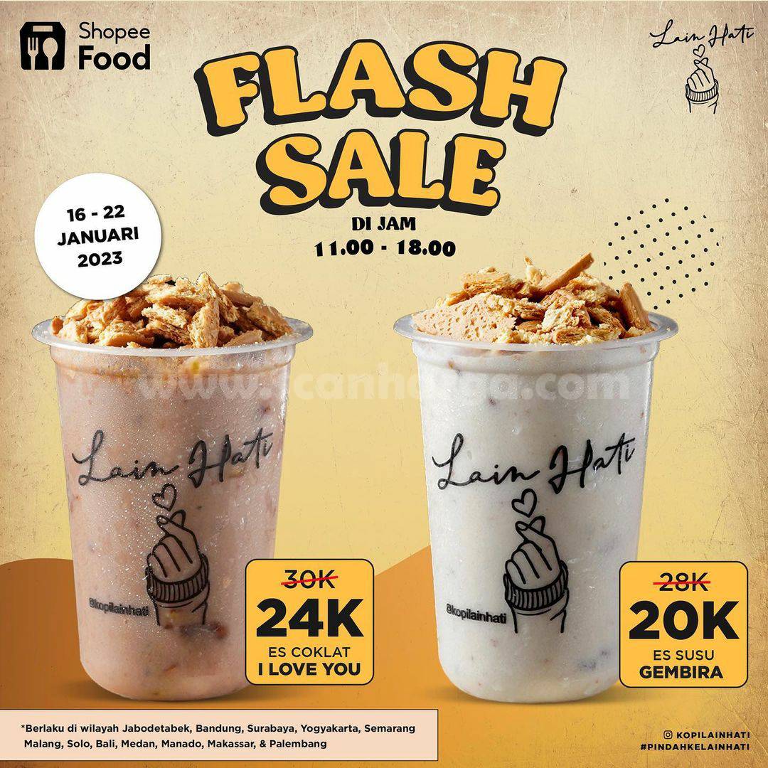 Promo KOPI LAIN HATI SHOPEEFOOD FLASH SALE