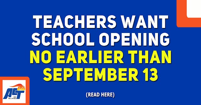 Teachers want school opening no earlier than September 13