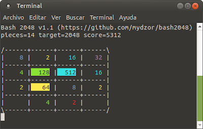 Jugar al Adictivo Puzzle  2048 en Linux [GUI y Terminal]