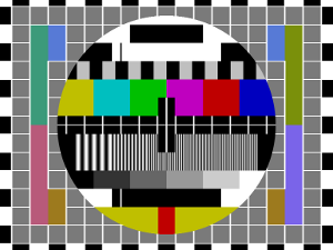 Klassisk analog testbild för tv-sändning