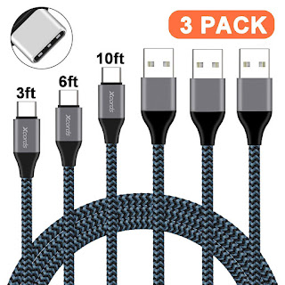 USB Type C Cable, 3Pack 3FT 6FT 10FT USB A to USB C Cable