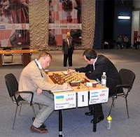 Boris Gelfand y Ruslan Ponomariov en la final de la Copa del Mundo de Ajedrez 2009