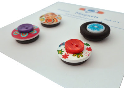 Magnets made from buttons