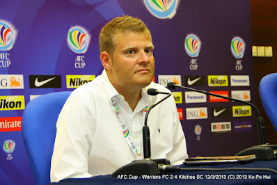 Coach Josep Gombau of Kitchee SC after his AFC Cup match against Warriors FC at Jalan Besar Stadium back in March 2013