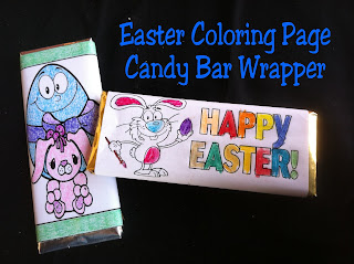 Easter Coloring Page Candy Bar Wrapper