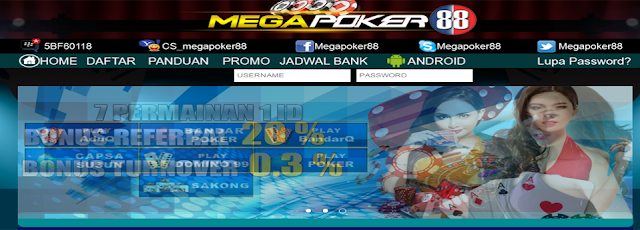 Megapoker88 Situs Judi Poker & Domino Online Uang Asli Indonesia Terpercaya