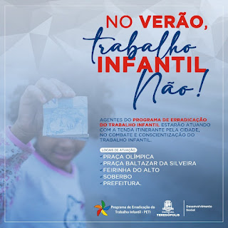 Teresópolis campanha “No Verão, Trabalho Infantil Não!”