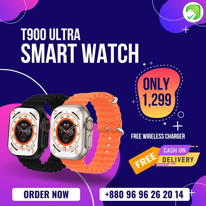 Smart Watch T900 Ultra with Wireless Charger and 1.99 Inch Full View IPS Touch Display