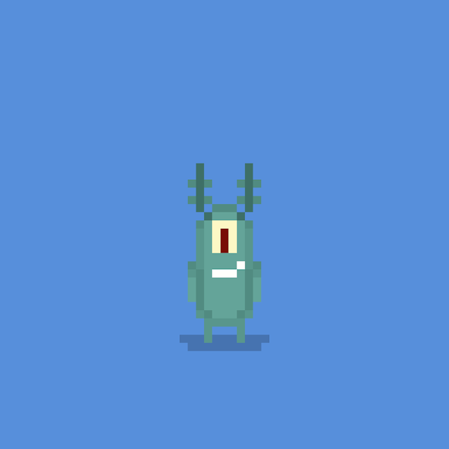 Plankton Pixel Character 8bit