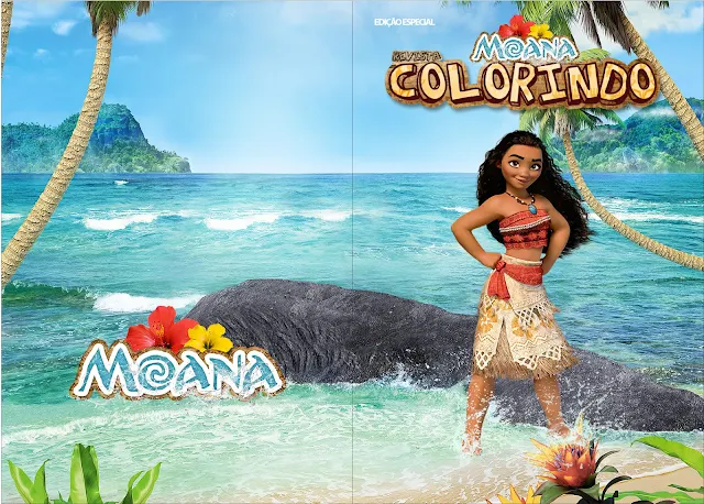 Moana: Libro para Colorear para Imprimir Gratis.